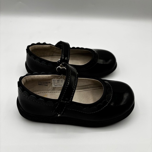 See Kai Run Girls Shoes Mary Jane Toddler Patent Hook Loop Strap Black Size 10 - Picture 2 of 9